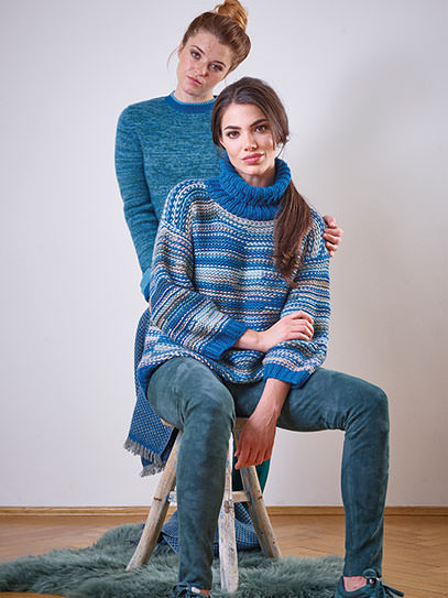 Sweater „Super G“, Sweater „Gipsy“ Aqua