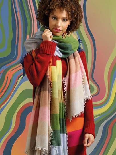 Sweater „Stella“, Shawl „Felted Knit Winter Stripes 22/23“