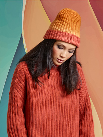 Sweater „Zora“, Hat „Patent“ Degradee