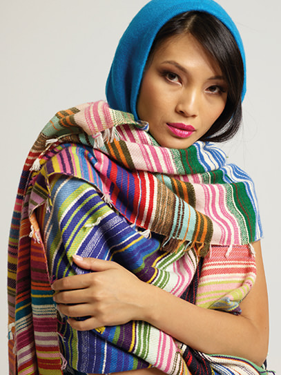 Hoody Vest „Carlotta“, Plaid „Gipsy Multicolor“