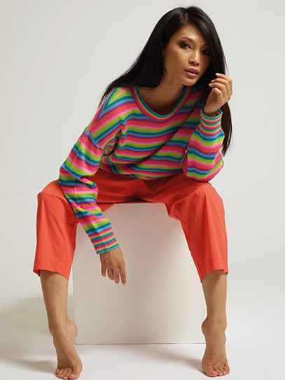 Sweater „Anne  neon-stripes all over“