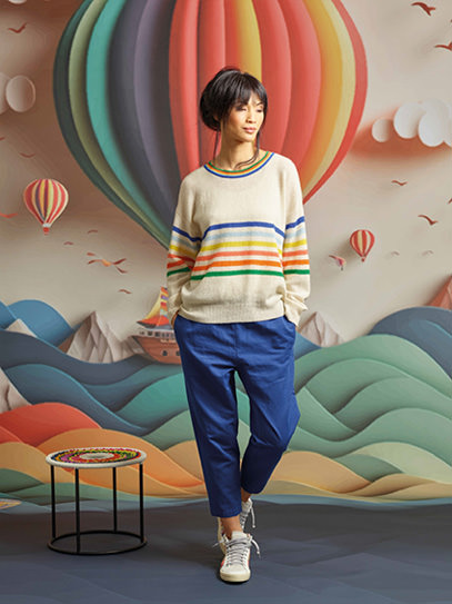 Sweater „Anne Retro“ multi 