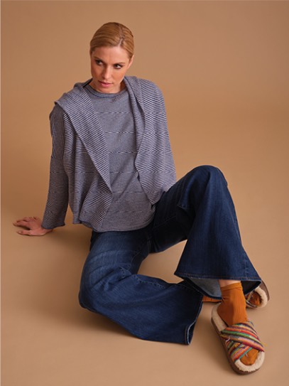 Cardigan „Fritzi“ Ministripes; Shirt „Tizi“ Ministripes