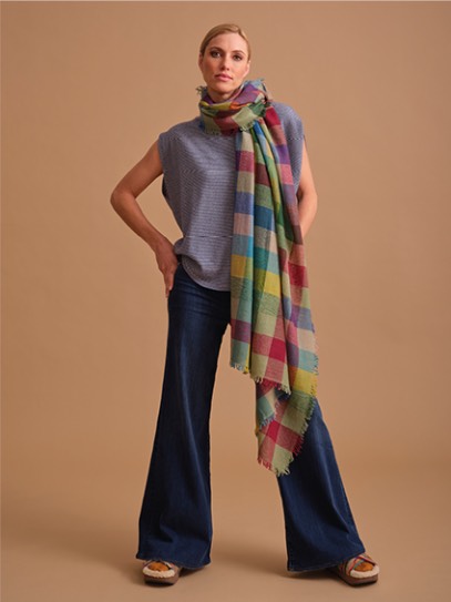 Shirt „Tizi“ Ministripes; Shawl „Tony“