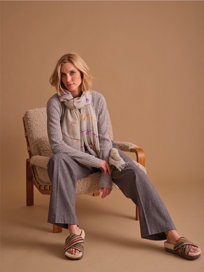 Sweater „Luulu“;Shawl „Gipsy light“ Stripes
