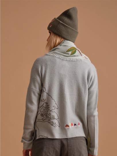 Cardigan „Vento felted“; Shawl „Deep Forest“ Mushrooms