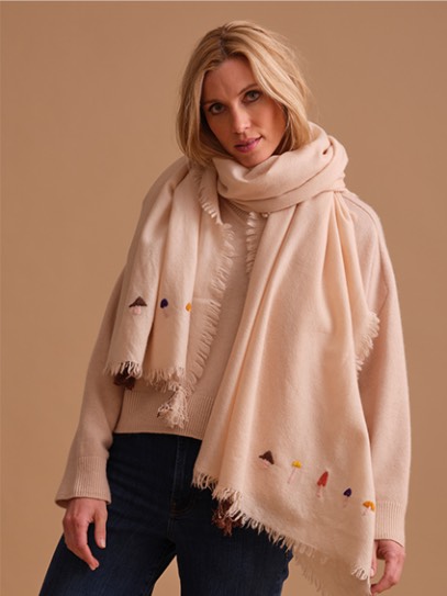 Cardigan „Cloud“; Shawl „Deep Forest“ Mushrooms