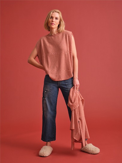 Shirt „Tizi“ Ministripes; Cardigan „Fritzi“ Ministripes