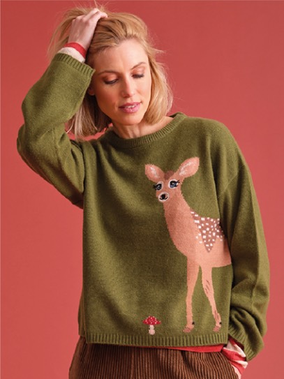 Sweater „Brigtte“ Deep Forest  Deer