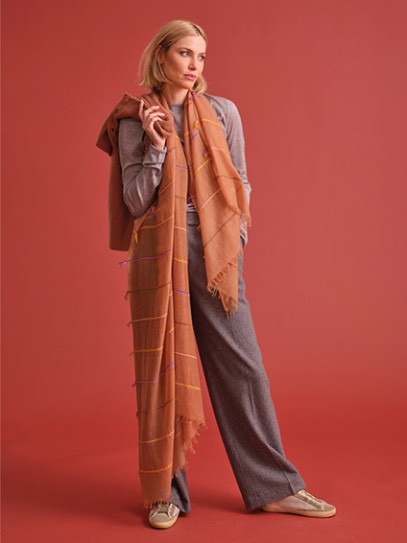 Sweater „Nunu“;Shawl „Gipsy light“ Stripes