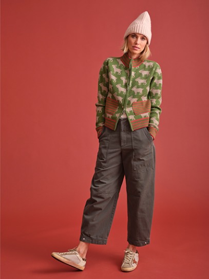 Bomber „Jacquard“ Goat; Hat „Patent“