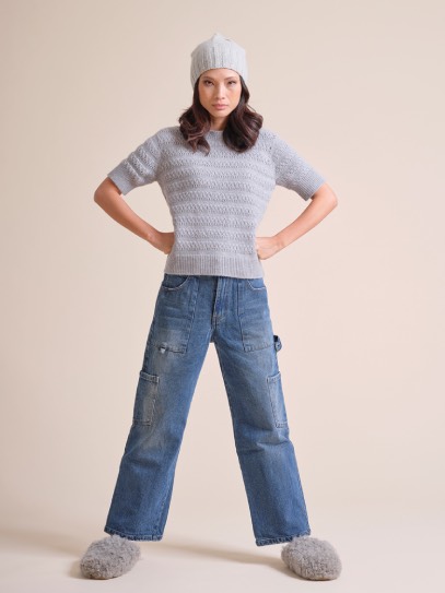 Sweater &bdquo;Holly&ldquo;;Hat &bdquo;cable 1&ldquo; (chunky)  