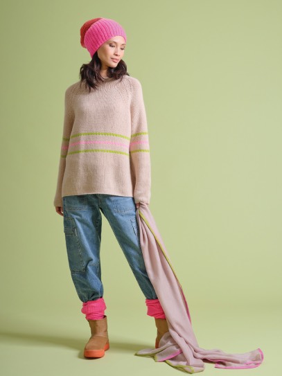 Sweater &bdquo;Chakra Rail&ldquo;;Shawl &bdquo;Diamond Felted&ldquo;;Hat &bdquo;Patent&ldquo; Degradee