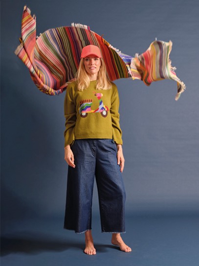 Sweater &bdquo;Brigitte&ldquo; Vespa; Plaid &bdquo;Gipsy Heavy&ldquo; Multi