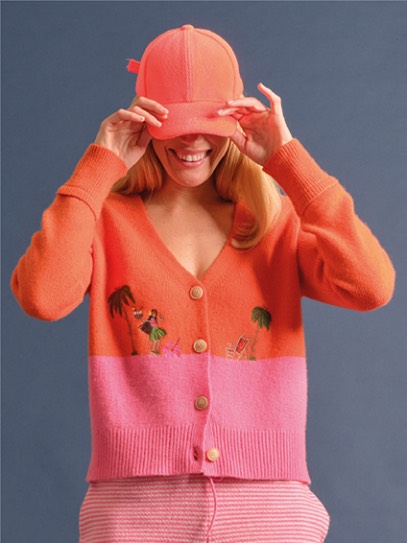 Cardigan &bdquo;Gwin&ldquo; Island; Shorty &bdquo;Mon&ldquo; Stripes Jacquart