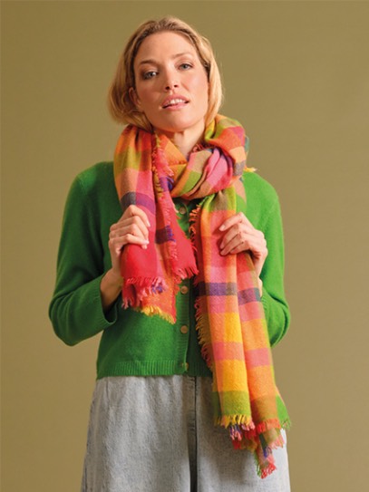 Cardigan &bdquo;Irish felted&ldquo; longsleeves;Shawl &bdquo;Mila&ldquo; Multicolor 1