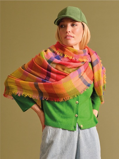 Cardigan &bdquo;Irish felted&ldquo; longsleeves;Shawl &bdquo;Mila&ldquo; Multicolor 1