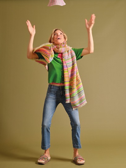 Cardigan &bdquo;Irish felted&ldquo; shortleeves;Plaid &bdquo;Gipsy Heavy&ldquo; Powerful