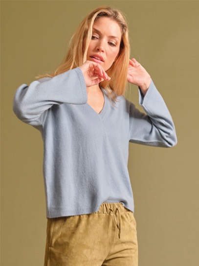 Sweater &bdquo;Brigitte felted&ldquo; V-neck