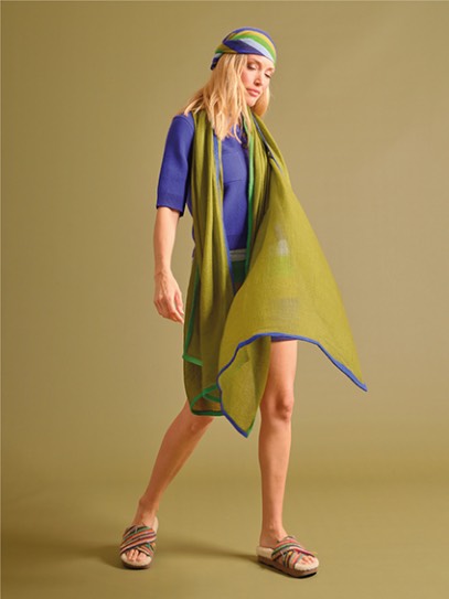 Sweater &bdquo;Twiggy&ldquo;;Shorty &bdquo;Mon&ldquo; Stripes Summer 26;Shawl &bdquo;Baby Square felted&ldquo; Stripes Summer 26